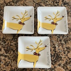 Pottery Barn Reindeer Appetizer Plates